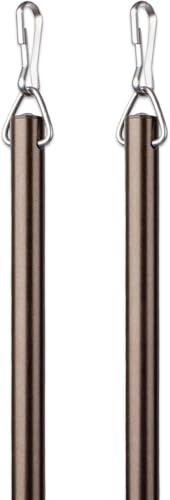 EverTrack Curtain Wand - Aluminum Curtain and Drapery Pull Rod with Stainless Steel Hardware for Curtains, Draperies, and Room Divider Curtains - 48 Inches, Metallic Bronze - Pack of 2
