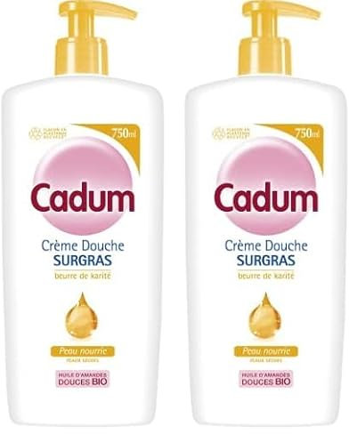 Cadum Surgras Crème Douche Karité 750 ml (L'emballage peut varier) (Lot de 2)