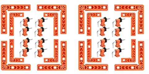 Giwnhvx Lot de 2 colliers de serrage à 90 degrés, équerres de positionnement, pince à angle droit avec pince, pince d'angle pour le travail du bois