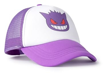 Pokémon Adjustable Curved Peak Cap Options| Classic Summer Mesh Back Hat | Casual Wear Sun Protection | Snap Closure | Official Merchandise for Kids & Young Fans