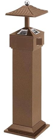 BOGAZY Papelera Cenicero De Pie para Basura, Cenicero Creativo, Papelera Alta para Exteriores, Cenicero para Cigarrillos Basura Contenedor(Bruin)