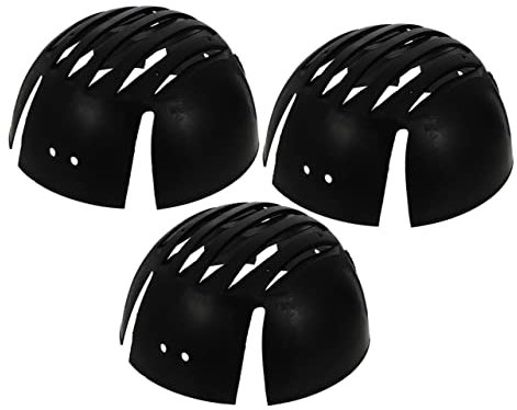 Holibanna 3pcs Black Lightweight Plastic Hard Hat Insert Liners for Workers, Crash-proof Safety Cap Inserts, Universal Baseball Hat Liner for Outdoor Use