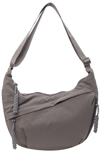 Generisch Crossbody Bag Damen Groß Umhängetasche Nylon Bauchtasche Halfmoon Bag Halbmond Tasche Schultertasche Für Reisen Arbeit Alltag