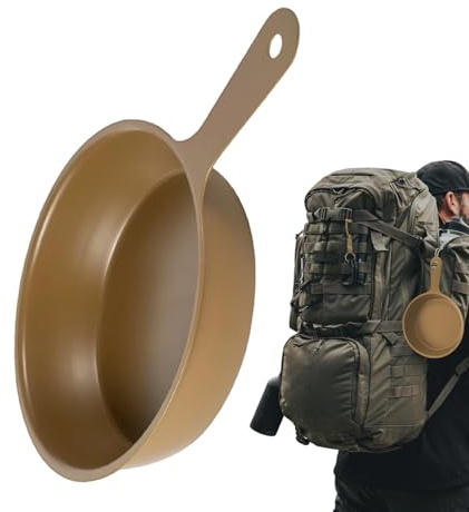 Ciotola da campeggio, piccola padella in acciaio, resistente alla deformazione, utensile da cucina per campeggio, escursionismo, viaggi, zaino in spalla, appartamento all'aperto