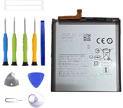 ERYNK EB-BS901ABY Batterie de rechange compatible avec Samsung Galaxy S22 SM-S901B, SM-S901B/DS, SM-S901U, SM-S901U1, SM-S901W, SM-S901N, SM-S9010, SM-S901E, SM-S901E/DS Batterie de rechange avec kit