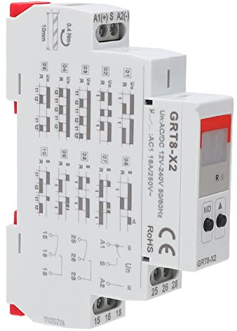 Zeitrelais Dämmerungsschalter 12V - 230V, Digitaler Einstellbarer Timer, Lastabwurfrelais - Präzise Zeitsteuerung, Robust & Vielseitig für Industrie und Haushalt