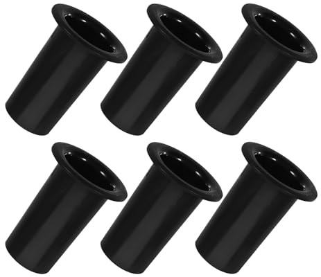 Supporto per Microfono da Tavolo Nero in Plastica 6 Pezzi | Base Antiscivolo, Sostegno Stabile, Set Compatto per Uso su Scrivania e Appoggio Ordinato