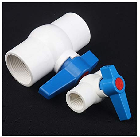 YAYDAFSHSAI Tuyau en PVC avec clapet Anti-Retour, Robinet à Globe en PVC Blanc, Filetage Femelle, raccord for Tuyau d'arrosage, Plusieurs Tailles, Lot de 4(40mm)