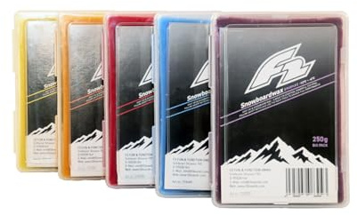 F2 Set Snowboard Wachs Paket 1,25kg (5x250g) für alle Temperaturen