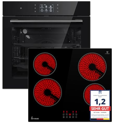 KKT KOLBE Herdset SET8017TFTCH5900RL, Backofen und Kochfeld | 60 cm Backofen EB8017TFT, 59 cm Kochfeld CH5900RL, Katalyse, Pizzafunktion, Grill, Umluft, Heißluft, TFT-Touch-Display