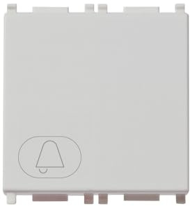Vimar 14008.2.C.SL Pulsante 2M 1 polo NO 10A campanello illuminabile silver