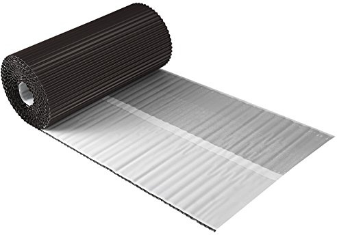 Wandanschlussband Kaminanschlussband 30 cm x 5 m (Dunkel Braun) | plissiertes Aluminium, Dach Kamin Wand Schornstein, Butylkleber, selbstklebend, Schutz vor Nässe und Regen, 7 Farben