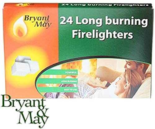 12 X Packs of 24 Bryant & May Long Burning Easy to Use Firelighters