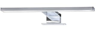 Briloner Leuchten LED Spiegelleuchte, Spiegellampe chrom, 500 Lumen, 4.000 Kelvin, IP44, Metall, 5 W, 300x103x36mm (LxBxH), 2104-018, länge: 30cm