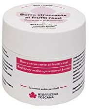 Biofficina Toscana Burro struccante ai frutti rossi, 150 ml – Doppia texture struccante olio-latte – Con Rubiox® da frutti rossi bio delle colline lucchesi e oli vegetali emollienti