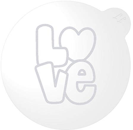 LissieLou Love in Bubble Schriftart Keks-Prägung Valentinstag Liebe Herz Zuckerguss Fondant Stempel – Transparent