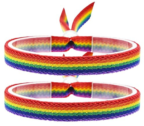 BDM Armband für Männer und Frauen aus Stoff mit den Farben der LGTB-Flagge, Regenbogenfarben und Cuzco-Flagge. An alle Handgelenke anpassbar.