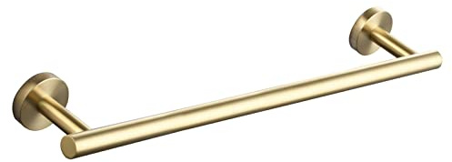 Tecmolog Gebürstetes Gold Badezimmer Handtuchhalter 60 cm Edelstahl Handtuchstange Wandmontage Zum Bohren, SBH242J-6