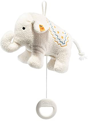 Steiff 242540 Elefaentle Spieluhr, 15cm, Weiss, Weiß