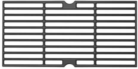 Denmay Gusseisen Grillrost 43 x 21 cm für Charbroil, Enders Boston 3, Enders Monroe 3 Pro, Landmann Triton 3&4, Barbecook Siesta 310, Broil King, Emaillierter Gusseisenrost, 1 Pack