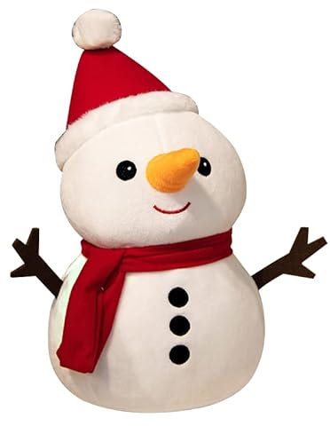 Weihnachten Plüschtier,40CM Weihnachten Dekoration Stofftiere Weihnachtsmann Elch Schneemann Kuscheltier Plüsch Puppe Geschenke Kawaii Kissen Haus Dekoration Plüsch Spielzeug für Kinder Mädchen Jungen