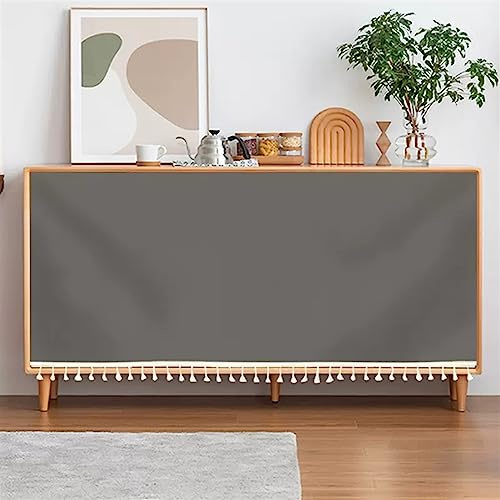 SK Studio Schrankvorhänge für Küche, Verdunkelung Vorhänge Kurz Vorhang Schals Scheibengardinen für kleine Fenster Küche Wohnzimmer Grau, 80x70cm