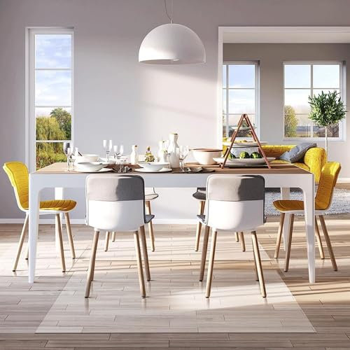 Bürostuhlunterlage Bodenschutzmatte, Bodenmatte Stuhlunterlage, Transparent Stärke: 1,5mm, Bodenschutzmatte für Hartböden 60x120 90x150 160×220cm PVC Unterlage (Farbe : Clear, Größe : 130x180cm)