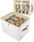 2 Piezas Caja para zapatos, organizador de zapatos para el armario, ahorro de espacio zapatos bin con tapas transparentes, apilable, plegable zapato estante del gabinete Cubby para armario