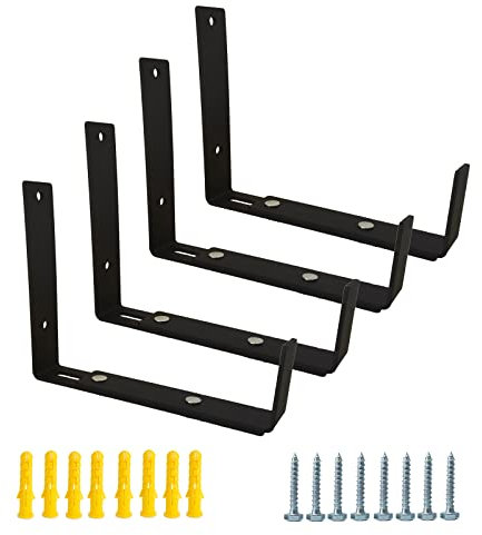 Blumenkastenhalterung, verstellbare Pflanzkastenhalterung, Pflanzgefäßregal mit verstellbarer Größe, Breite der Unterseite des Pflanzkastens (4 Stück)