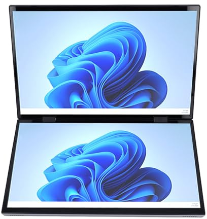 Tangxi Portátil de Pantalla Dual 2.2K FHD de 14 con Pantalla Táctil, Netbook con 16G 32G DDR4 RAM 1TB Nvme M.2 SSD, Portátil Pequeño Celeron N95 Cuerpo (Enchufe Europeo de 16 GB