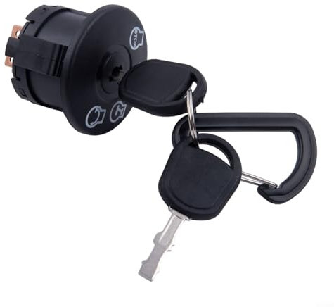 Alanmoship Interrupteur d'allumage pour tracteur tondeuse à gazon avec 2 clés de rechange pour tracteur de tondeuse à gazon 725-1741 925-1741