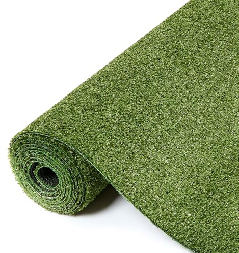 TAPISO Canyoo Erba Sintetica Verde 7 mm per Esterno da Giardino Terazza Balcone Giardino d'Inverno Prato Sintetico Resistente UV Tappeto Erba Finta al Metro Rotolo 100 x 100 cm 300 x 1000 cm