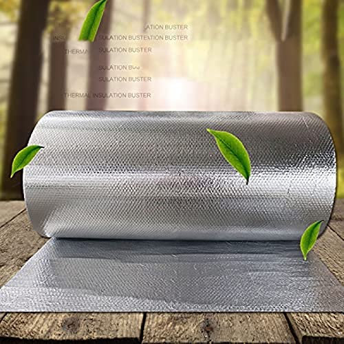 Barrera de vapor de aislamiento de aluminio autoadhesiva para paredes, suelos, áticos, lofts, garajes, radiadores, cobertizos, caravanas, barcos, invernaderos