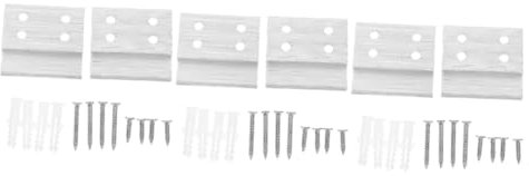 JECOMPRIS 6stücke Förmiger Aluminium Cleat Bilderaufhänger Robuste Wandmontagehalterung Für Spiegel Und Kunstwerke Einfache Installation Elegantes Design Für Wohnräume