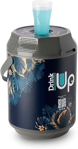 DRINK UP décor TROPICAL - Tireuse Portative pour Toutes Boissons - 10 Verres - Bières et cocktails - Boissons fraîche 20h - Transportable - Évènement, pique-nique
