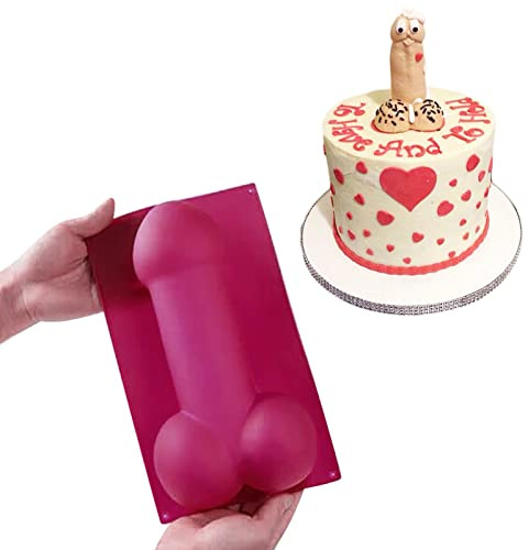 Générique Grand Pénis Cube de Glace en Silicone gâteau au Chocolat Fondant Plateau Savon Cuisson Moule 27.5x16.5x7.5cm
