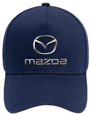SYXWJL Auto Kappe für Mazda 3 2019-2023, Baseballkappe Basecap Mütze Basecap Herren Unisex Kappe Verstellbar Baumwolle mit Auto Logo Baseball Cap für Herren Damen Zubehör,Navy