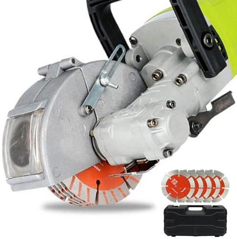 Eastnmythet Scie à Béton électrique, Rainureuse Murale 4000W, Profondeur de Coupe 0 à 37 mm, Largeur de Rainurage 33 mm, pour Plombiers et électriciens,Green