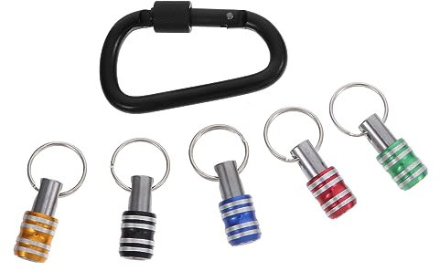 DIYEAH Rallonges Porte-Embouts avec Mousqueton Solide Lot de 5 en Acier Inoxydable Extensions Portables et Glissantes pour Porte-clés Pratiques en Extérieur