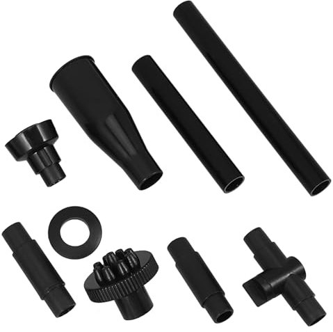 iplusmile 9 Stück Springbrunnen Düsenset Mit Pilz Sprühköpfen Für Fischteiche Aquarium Sauerstoffanreicherung Dekorative Wasserfontänen Einfache Montage Schwarzes Brunnenzubehör