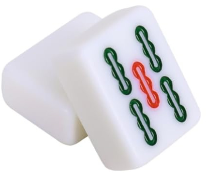 Kinesisk Mahjong-uppsättning, Mahjong Set Tile Professional Game Set for spel i kinesisk stil med förvaringsväska(White)