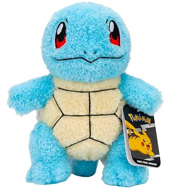 Pokémon PKW4209 Schiggy Cuddly Plüsch – 20 cm weiches, Flauschiges Plüschtier mit authentischen Details, offizielles Plüsch