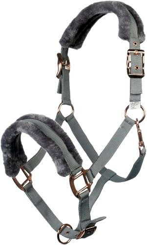 HKM Rosegold Glamour Style Halfter, Grau/Rosegold, Vollblut
