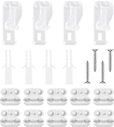 4 P-Type Roller Blind Chain Clips And 10 Roller Blind Connectors, Curtain Pull Rope Fixing Hooks, Roller Blind Chain Snaps, Venetian Blind Roller Blind Accessories.