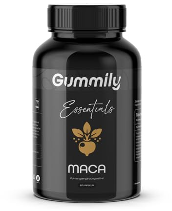 Capsule Maca Complex – Alto Dosaggio – con Maca, Ashwagandha, Ginseng, Tribulus, Shilajit, Shatavari & Pepe Nero – 60 Capsule Vegane – Gummily