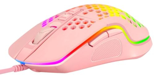 Cabilock Souris de Jeu Filaire Éclairage LED, Plastique Léger à Surface Douce, 6 Boutons, Résolution Optique 2500dpi, pour Jouer aux Jeux sur Ordinateur