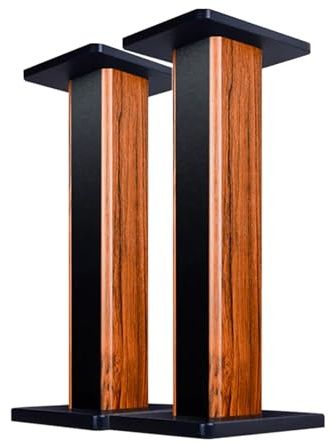 Rytgdxss Lautsprecherständer mit Holzmaserung (2er), 15-90 cm, freistehendes Boxenständer-Paar, Lautsprecherständer für Heimkino(2pcs) 80cm