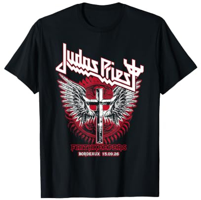Judas Priest Faithkeepers 2026 Tour Bordeaux T-Shirt