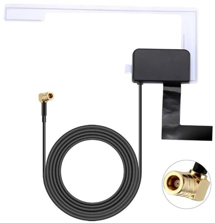 Audioproject A144 - DAB Antenne Auto SMB Adapter - 5m Kabel +15 dB Verstärker - DAB+ Antenne Autoradio Antenne - Autoantenne für DAB Radio Pioneer Kenwood Clarion Sony Blaupunkt