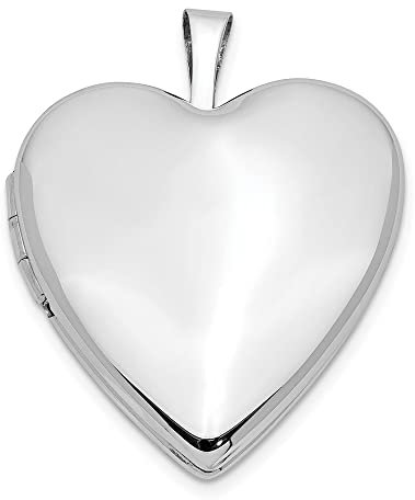 Diamond2Deal Damen-Medaillon-Anhänger 14 Karat Weißgold 20 mm